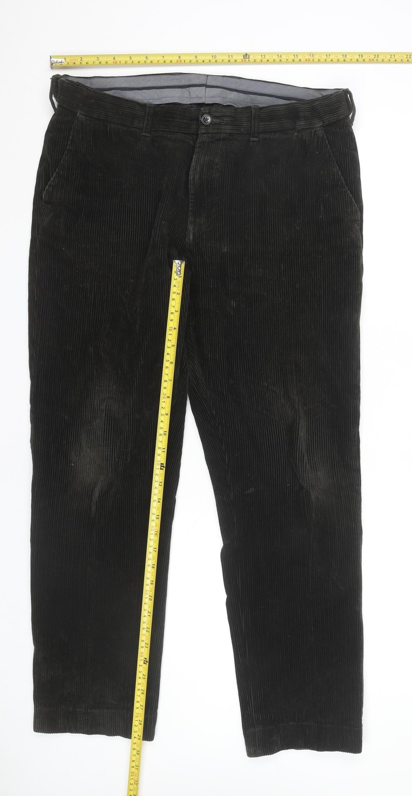 Marks and Spencer Men's Brown Corduroy Chino Trousers Size 36R