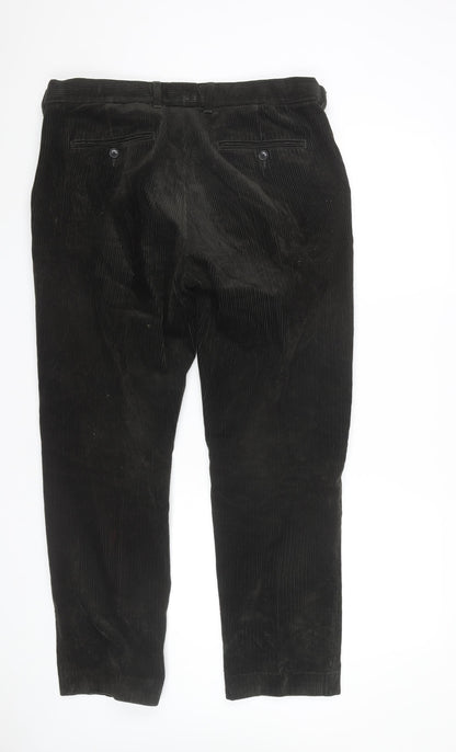 Marks and Spencer Men's Brown Corduroy Chino Trousers Size 36R