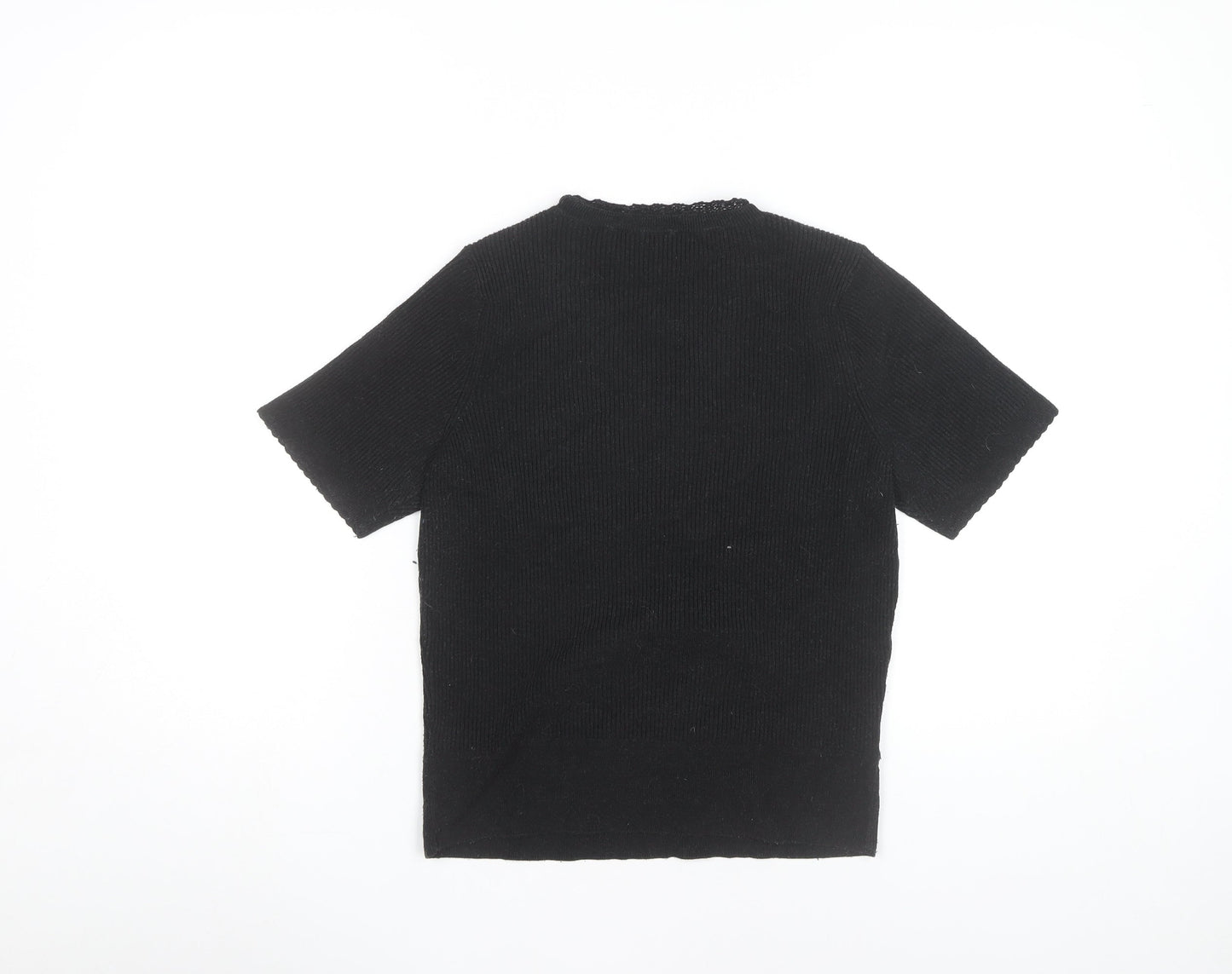 Womens UK Size 14 Marks and Spencer Black Basic T-Shirt