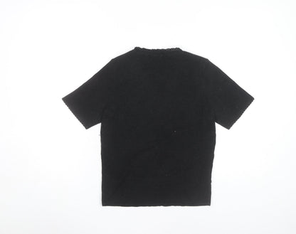 Womens UK Size 14 Marks and Spencer Black Basic T-Shirt