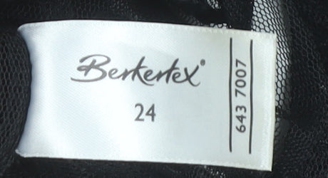 Berkertex Womens Black Lace Kimono Style Blouse Size 24