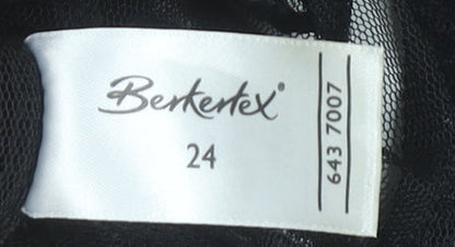 Berkertex Womens Black Lace Kimono Style Blouse Size 24