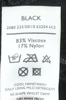 Berkertex Womens Black Lace Kimono Style Blouse Size 24