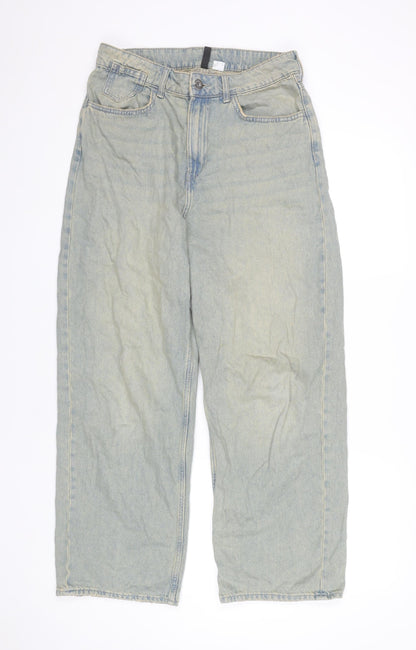 H&M Women’s Blue Straight Leg Jeans Size 8 Cotton Denim