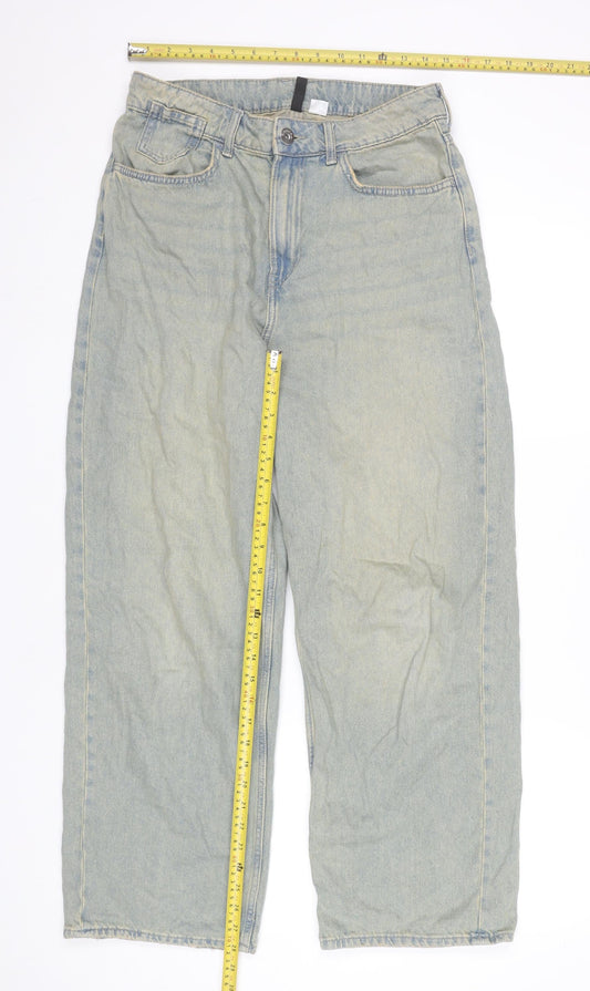 H&M Women’s Blue Straight Leg Jeans Size 8 Cotton Denim