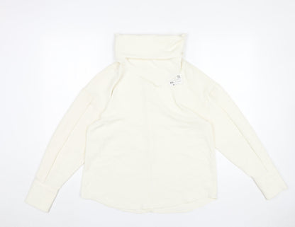 Womens UK Size XS Zara Ivory Basic Blouse