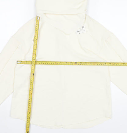 Womens UK Size XS Zara Ivory Basic Blouse