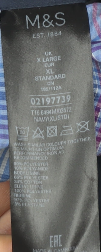 Mens UK Size XL Marks and Spencer Blue Basic Jacket