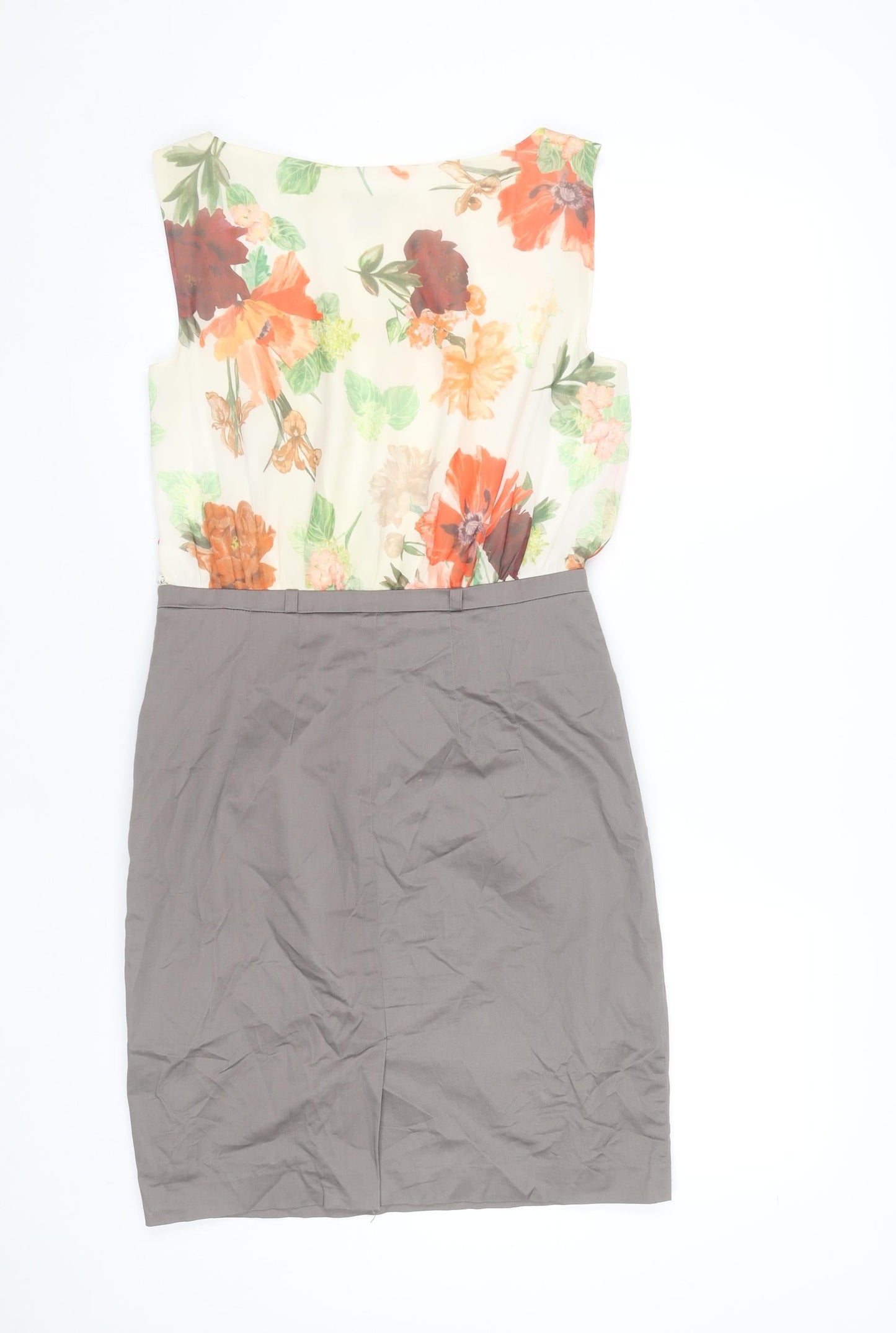 H&M Women’s Multicoloured Floral Sheath Dress Size 10 Knee Length