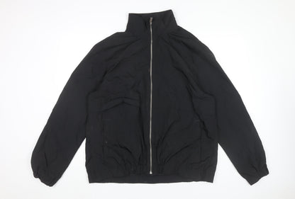 EASY Men’s Black XL Windbreaker Jacket Lightweight Full Zip