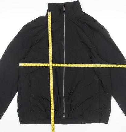 EASY Men’s Black XL Windbreaker Jacket Lightweight Full Zip