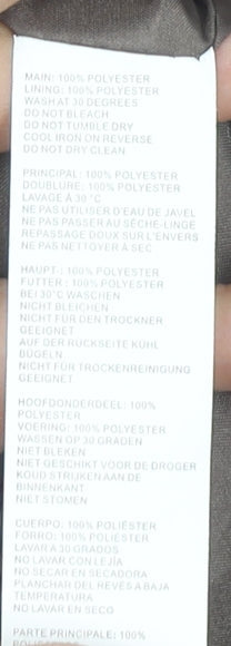 Boohoo Women’s Grey Bomber Jacket UK 12 Cropped Satin Zip Casual