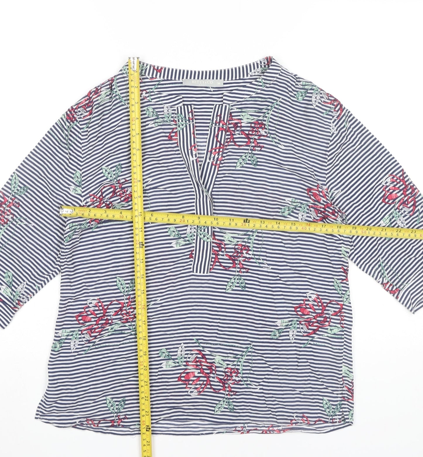 Womens UK Size 10 Betty & Co Multicoloured Tunic Blouse