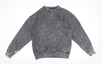 Womens UK Size XS Boohoo Grey Pullover Sweatshirt