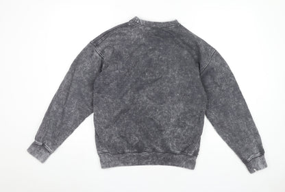 Womens UK Size XS Boohoo Grey Pullover Sweatshirt