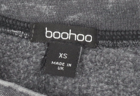 Womens UK Size XS Boohoo Grey Pullover Sweatshirt