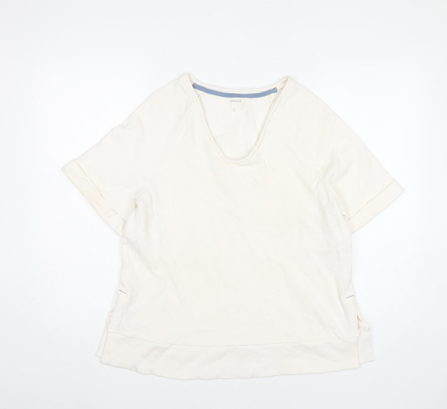 Womens UK Size S Marks and Spencer Ivory Basic T-Shirt