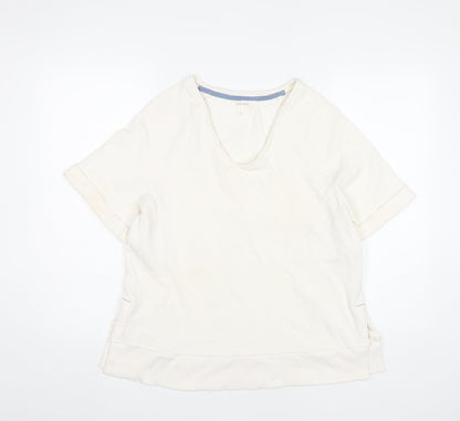 Womens UK Size S Marks and Spencer Ivory Basic T-Shirt