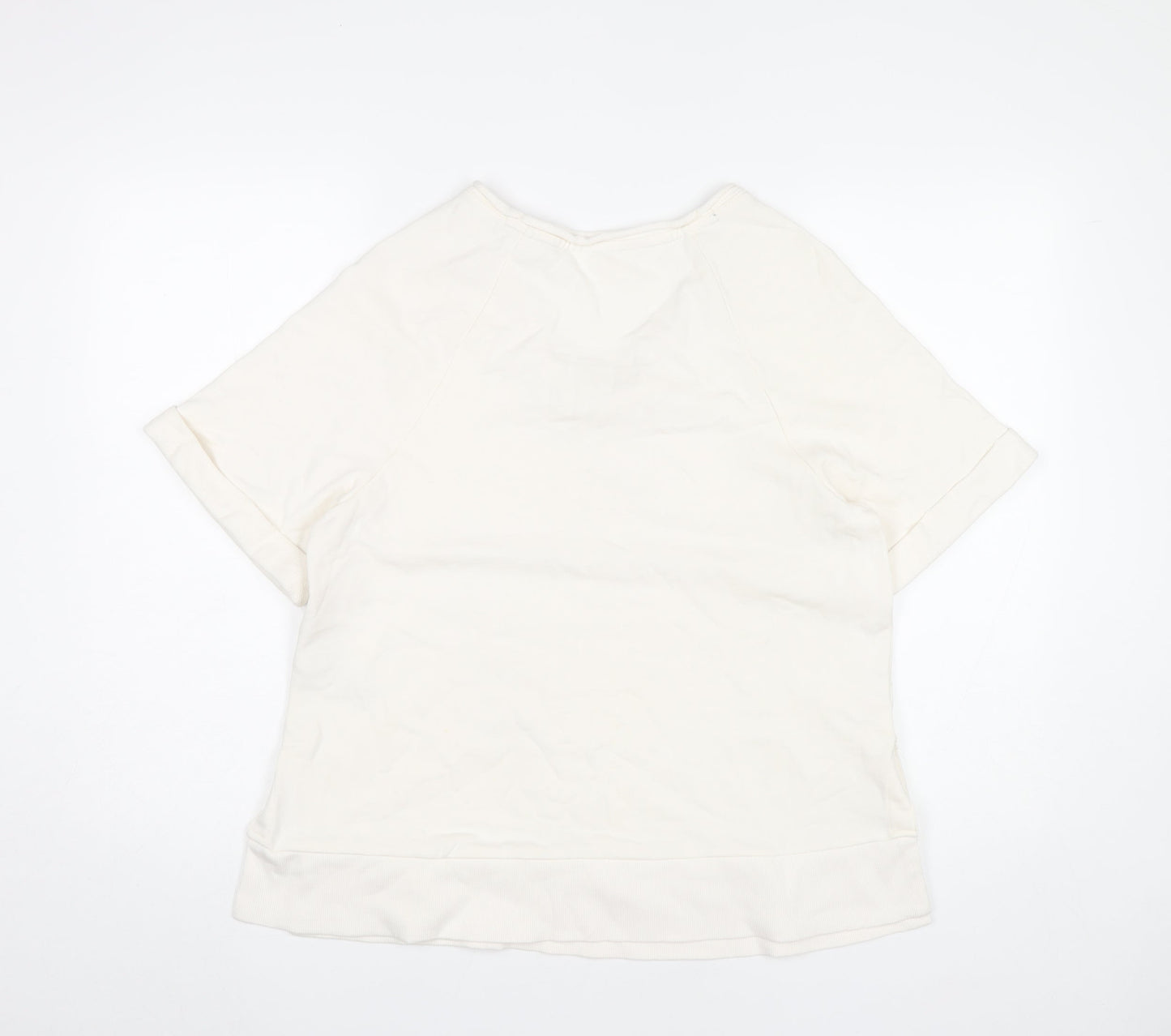 Womens UK Size S Marks and Spencer Ivory Basic T-Shirt