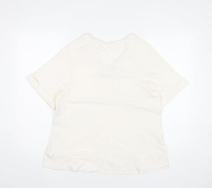 Womens UK Size S Marks and Spencer Ivory Basic T-Shirt