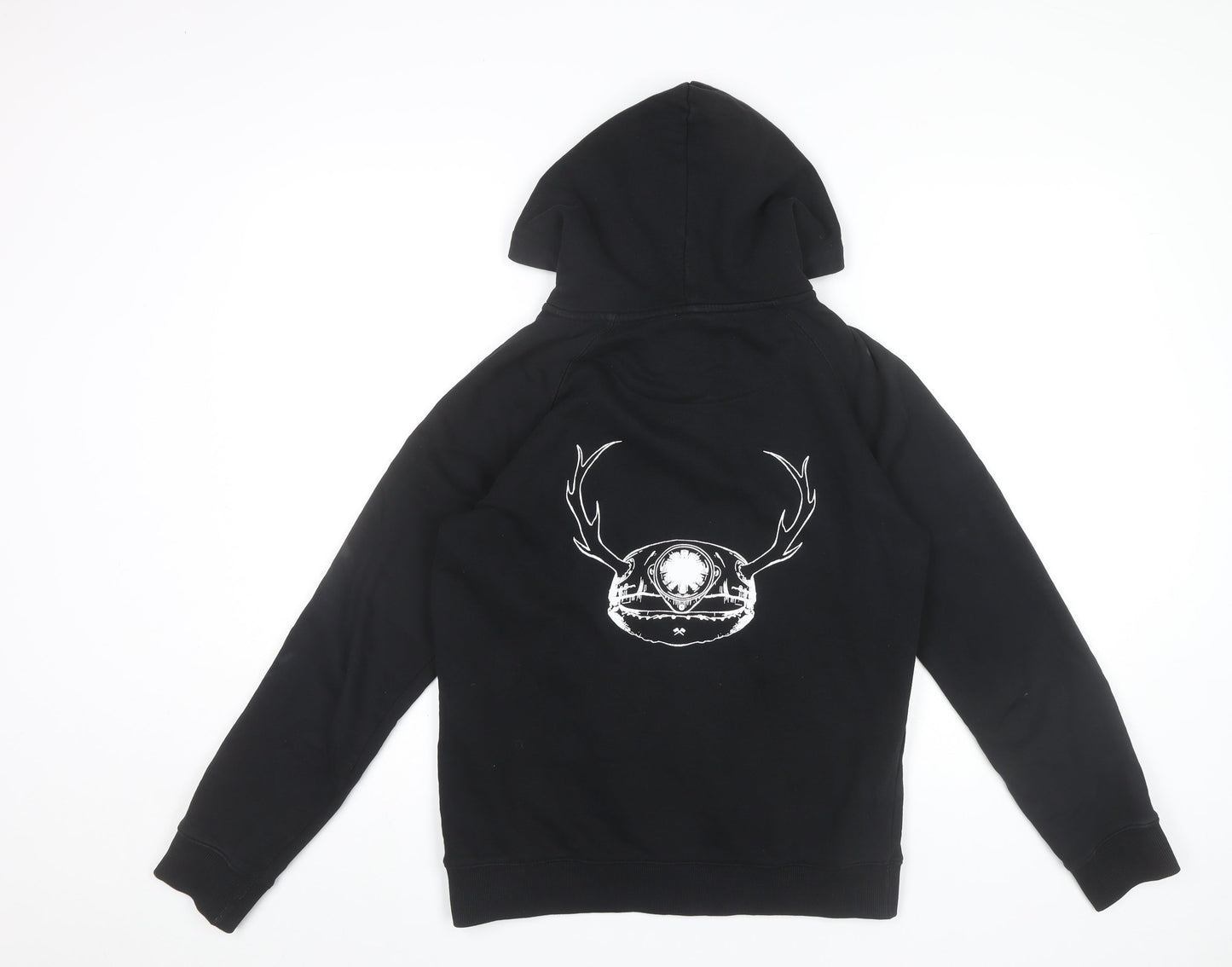 Malfini Men’s Black Full Zip Hoodie M Graphic Cotton Sweatshirt