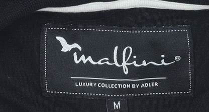 Malfini Men’s Black Full Zip Hoodie M Graphic Cotton Sweatshirt