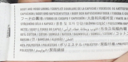 Hollister Womens Grey Full Zip Hoodie Sweatshirt Size M Cotton Blend