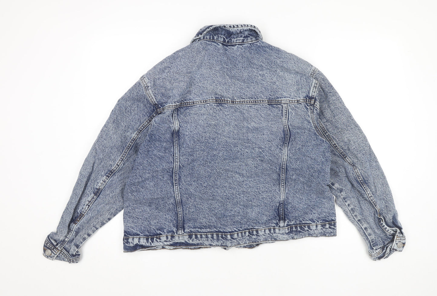 Primark Women’s Blue Denim Jacket XL Casual Buttoned Pocket