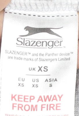Slazenger Women’s Grey Pullover Hoodie XS Regular Fit