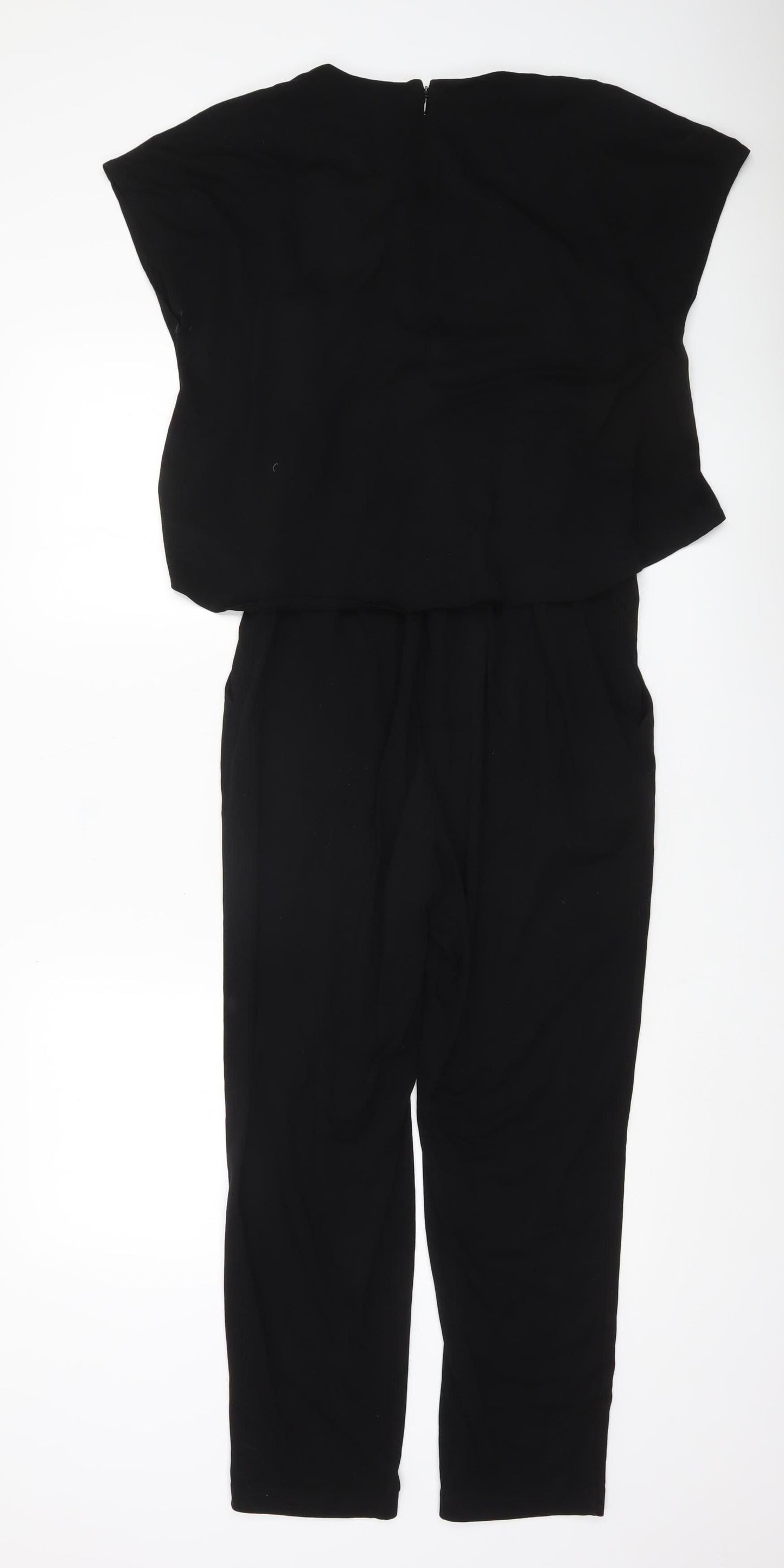 Uniqlo Women’s Black Short Sleeve V-Neck Jumpsuit Size S