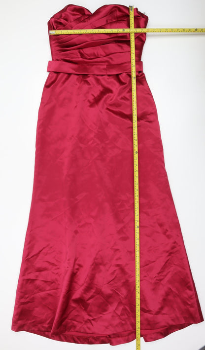 Dessy Collection Women’s Red Strapless Maxi Dress UK 12