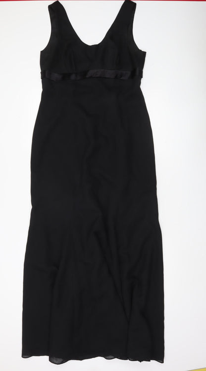 Kris Marcelli Womens Black Size 10 Long Sheath Formal Dress