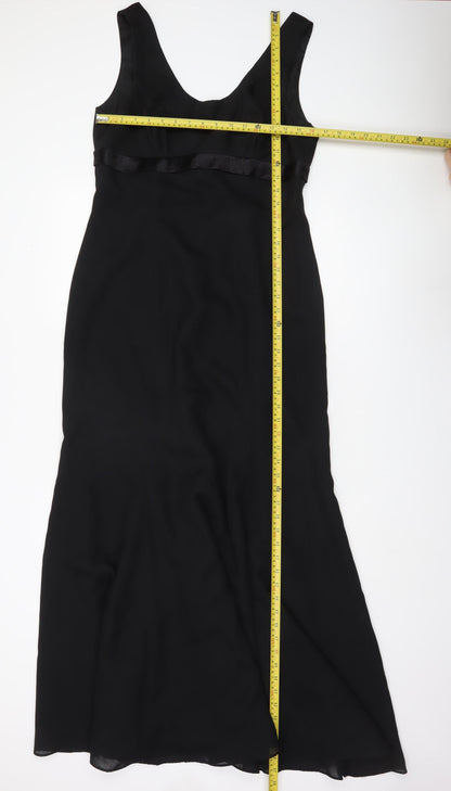 Kris Marcelli Womens Black Size 10 Long Sheath Formal Dress
