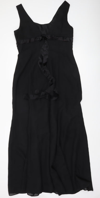 Kris Marcelli Womens Black Size 10 Long Sheath Formal Dress