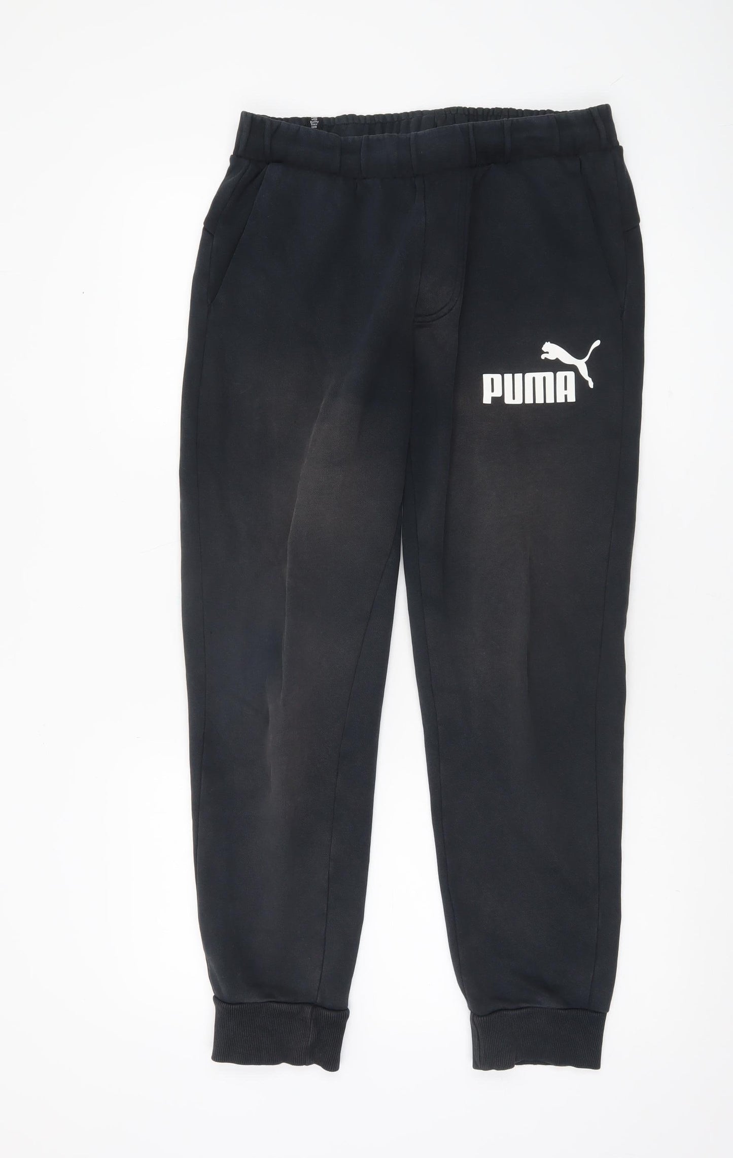 Puma Men’s Black Jogger Trousers M Elastic Waist Pockets