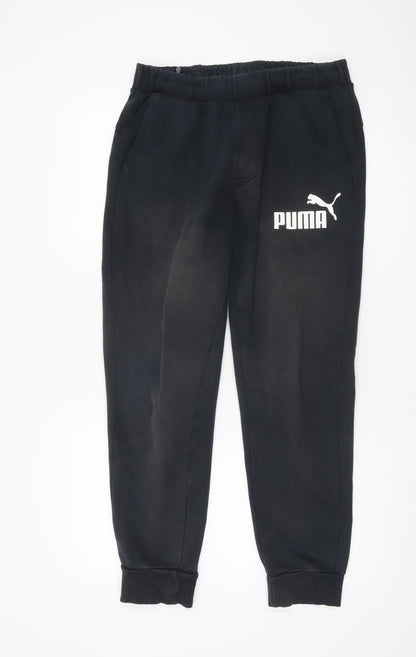 Puma Men’s Black Jogger Trousers M Elastic Waist Pockets