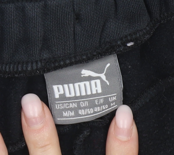 Puma Men’s Black Jogger Trousers M Elastic Waist Pockets