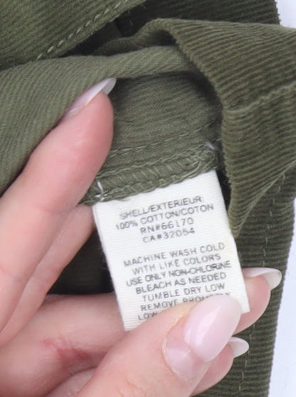 BDG Women’s Green Corduroy Button Skirt S Short Casual