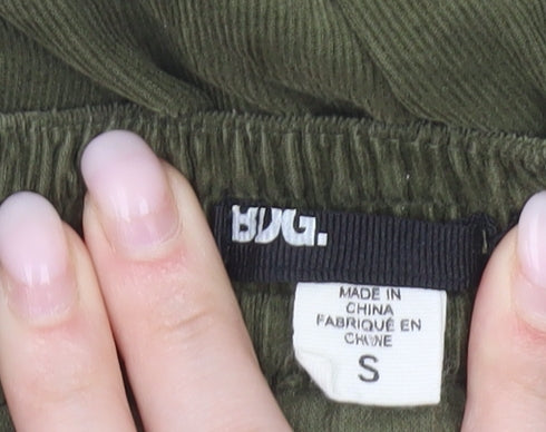 BDG Women’s Green Corduroy Button Skirt S Short Casual