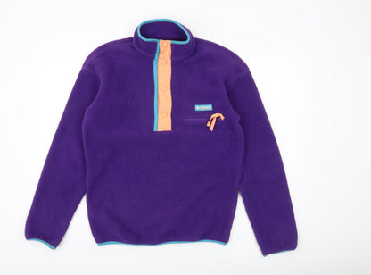 Columbia Womens Purple XS Fleece Henley Sweatshirt Outdoor Hiking