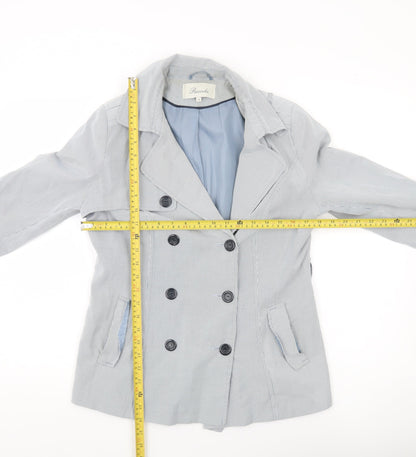 Womens UK Size 10 Peacocks Blue Pea Coat