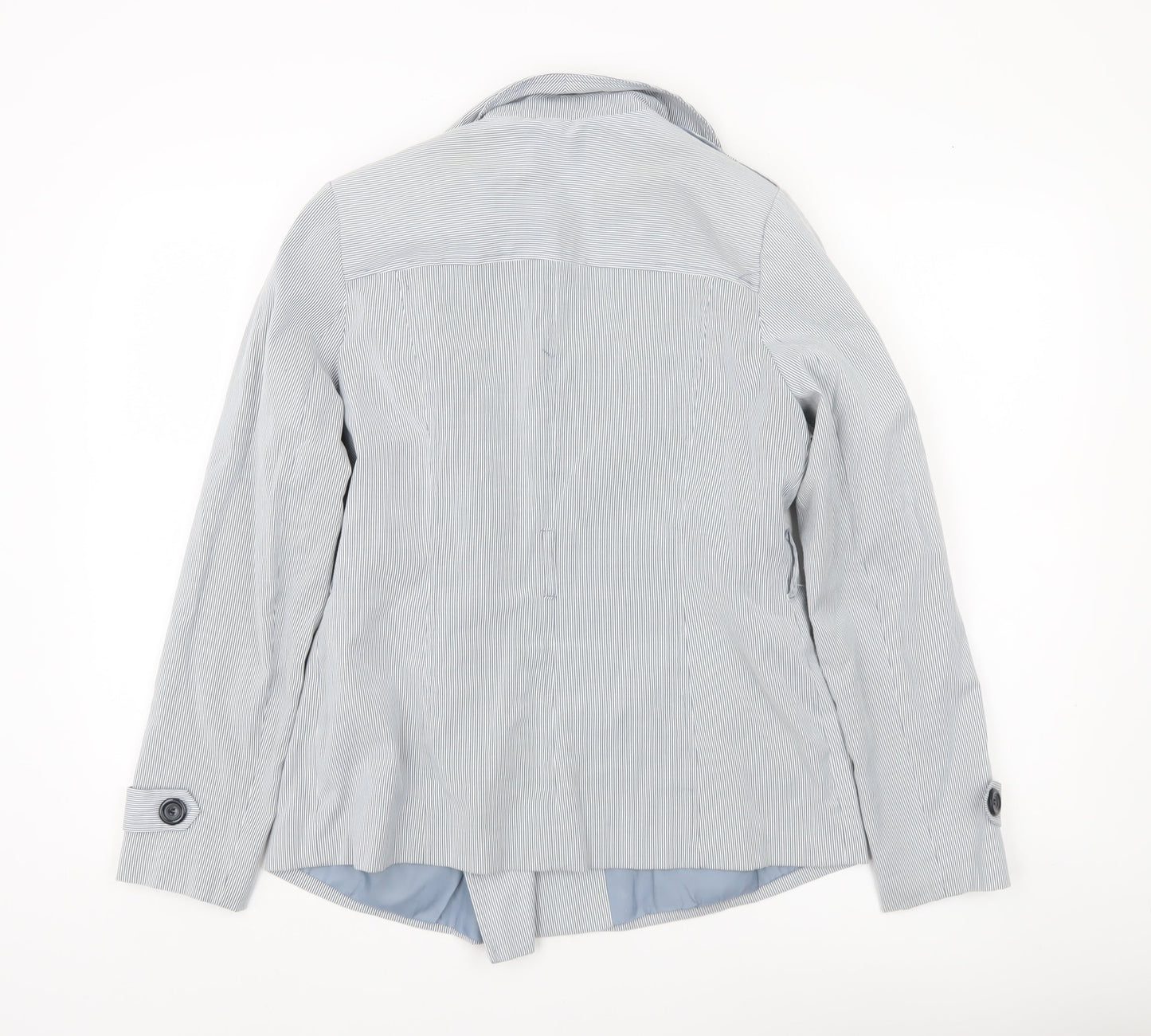 Womens UK Size 10 Peacocks Blue Pea Coat