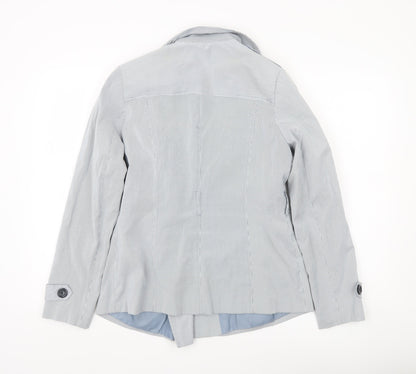 Womens UK Size 10 Peacocks Blue Pea Coat