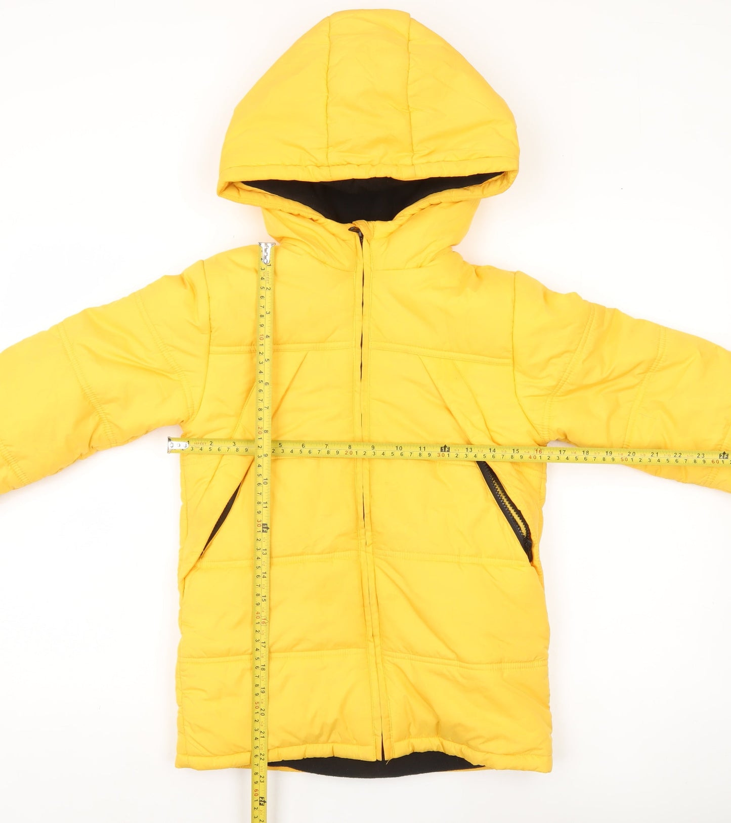 Juniors Boys Yellow 11-12Y Puffer Jacket Winter Hooded Coat
