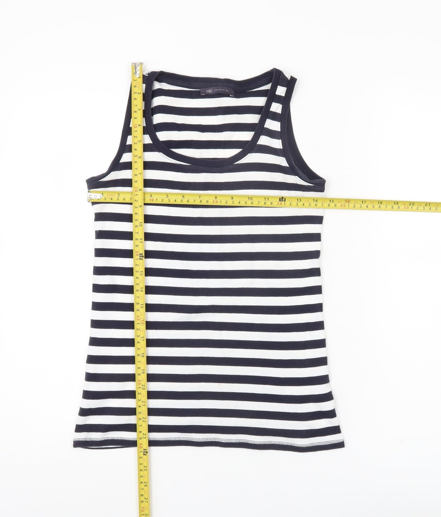 Womens UK Size 10 Marks and Spencer Multicoloured Basic Tank