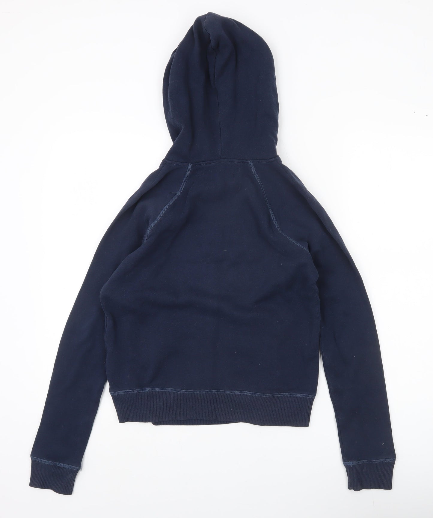 Hollister Women’s Blue Pullover Hoodie XS Logo Fleece Casual Sweatshirt