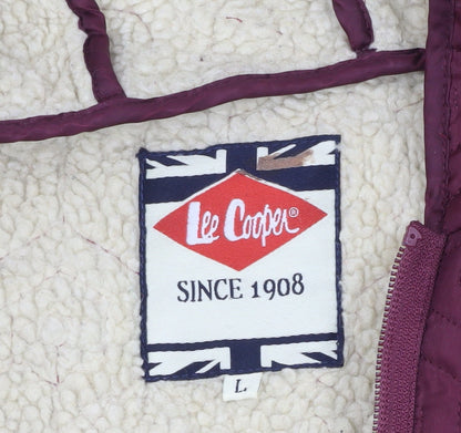 Womens UK Size L Lee Cooper Red Puffer Jacket