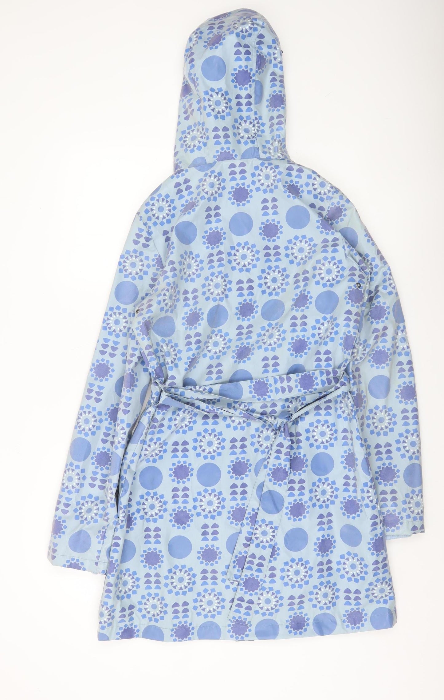 Womens UK Size S Fransa Blue Rain Coat