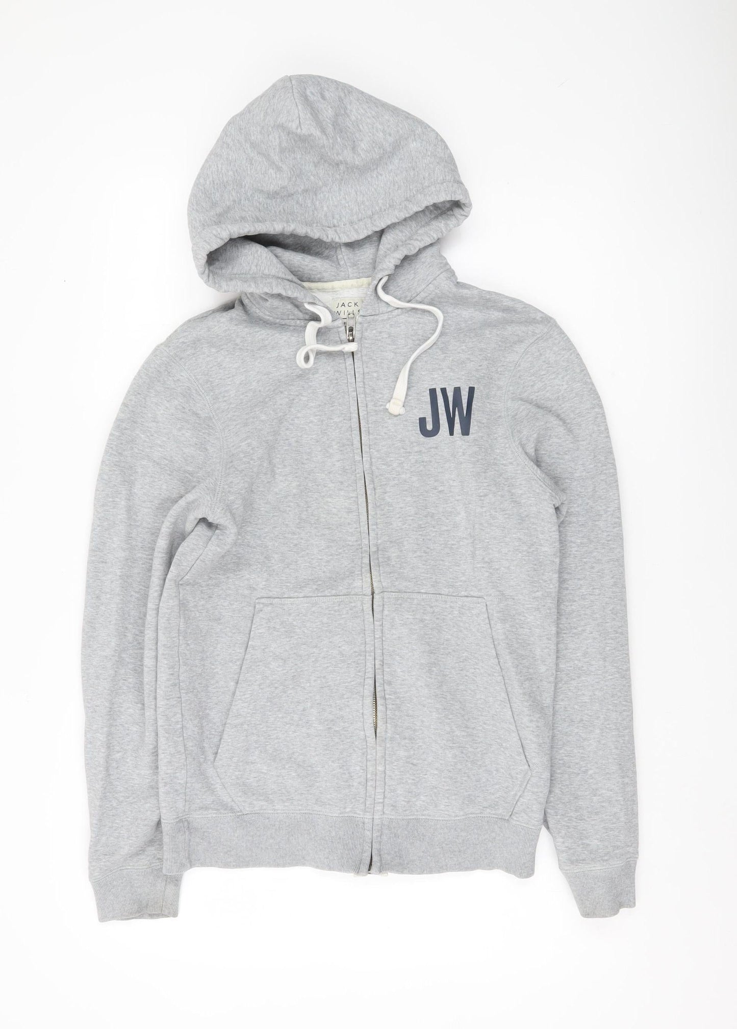 Mens UK Size XS Jack Wills Grey Full Zip Hoodie