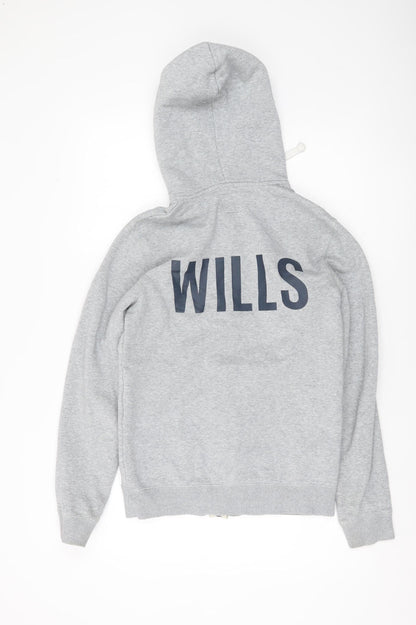 Mens UK Size XS Jack Wills Grey Full Zip Hoodie